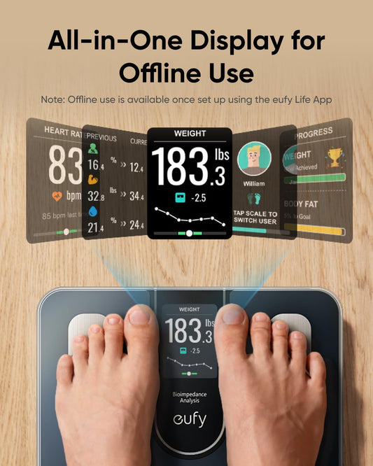 Digitálna váha Eufy Smart Scale C20, čierna T9130011