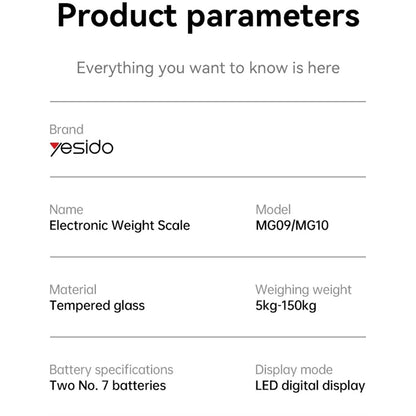 Digitálna váha Yesido MG09, Čierna