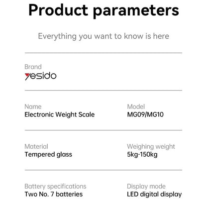 Digitálna váha Yesido MG10, Čierna