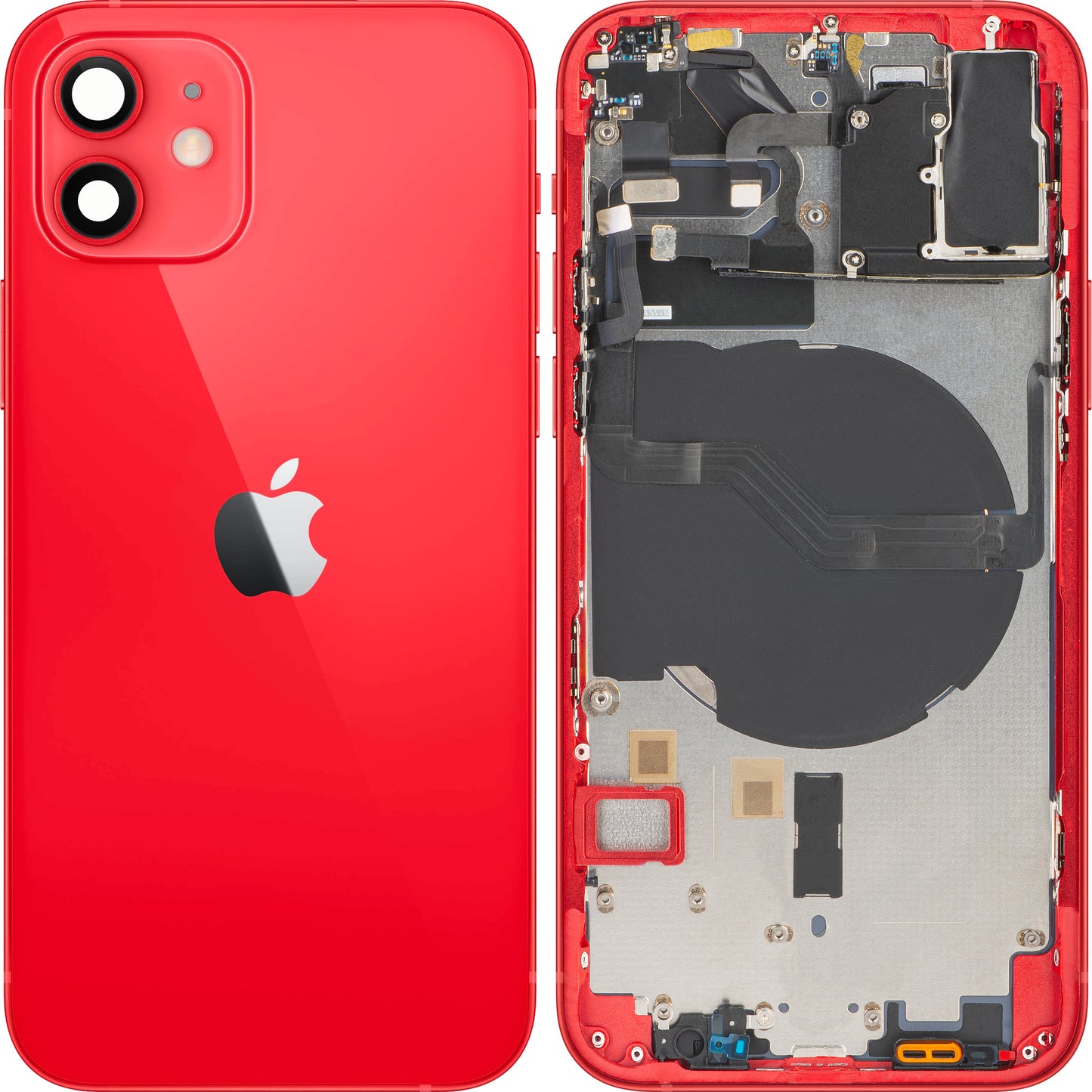 Kryt batérie Apple iPhone 12, S prostredným puzdrom, Červený, Swap