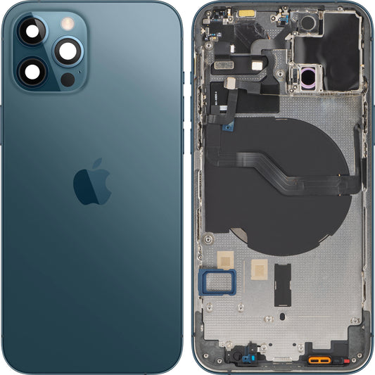Kryt batérie Apple iPhone 12 Pro, so stredným puzdrom, Modrý (Pacific Blue), Swap