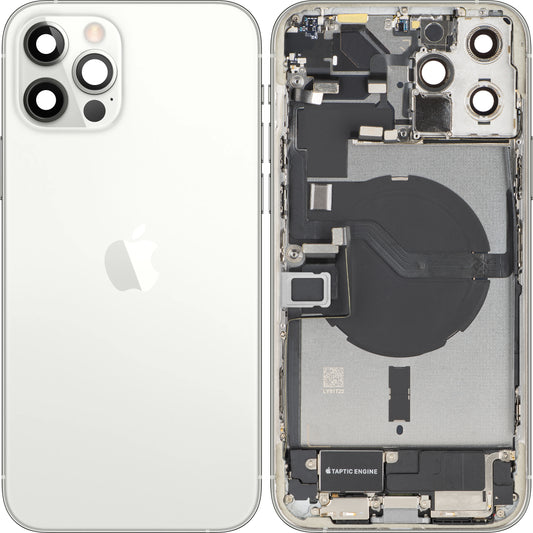 Kryt batérie Apple iPhone 12 Pro Max, S prostredným krytom, Kompletné diely, Strieborný, Swap