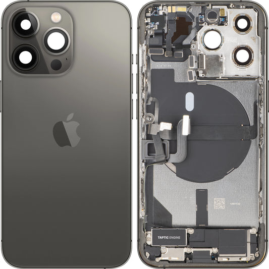 Apple iPhone 13 Pro Battery Cover, With Middle Frame, Full Parts, Black (Graphite), Swap