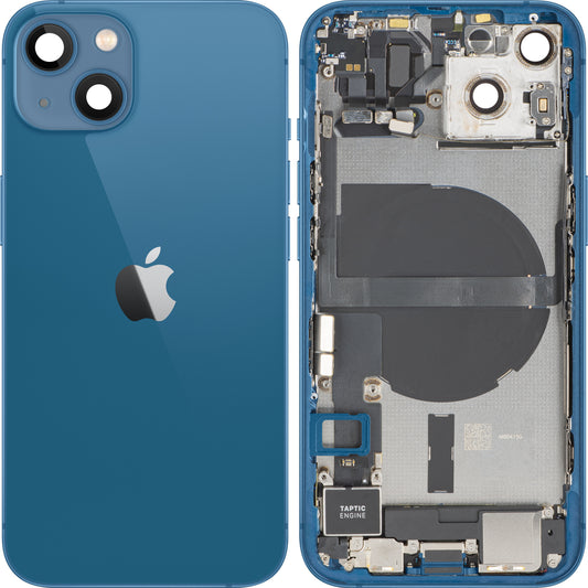 Apple iPhone 13 Battery Cover, With Middle Frame, Full Parts, Blue, Swap