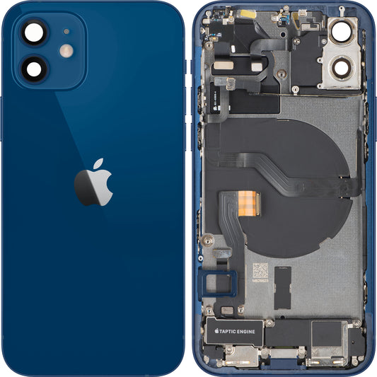 Kryt batérie Apple iPhone 12, S prostredným krytom, Kompletné diely, Modrý, Swap