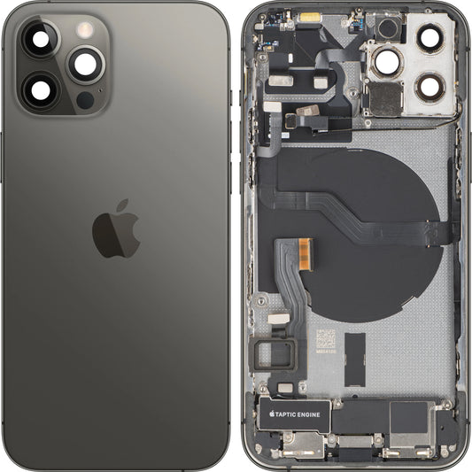Apple iPhone 12 Pro Battery Cover, With Middle Frame, Full Parts, Graphite (Graphite), Swap