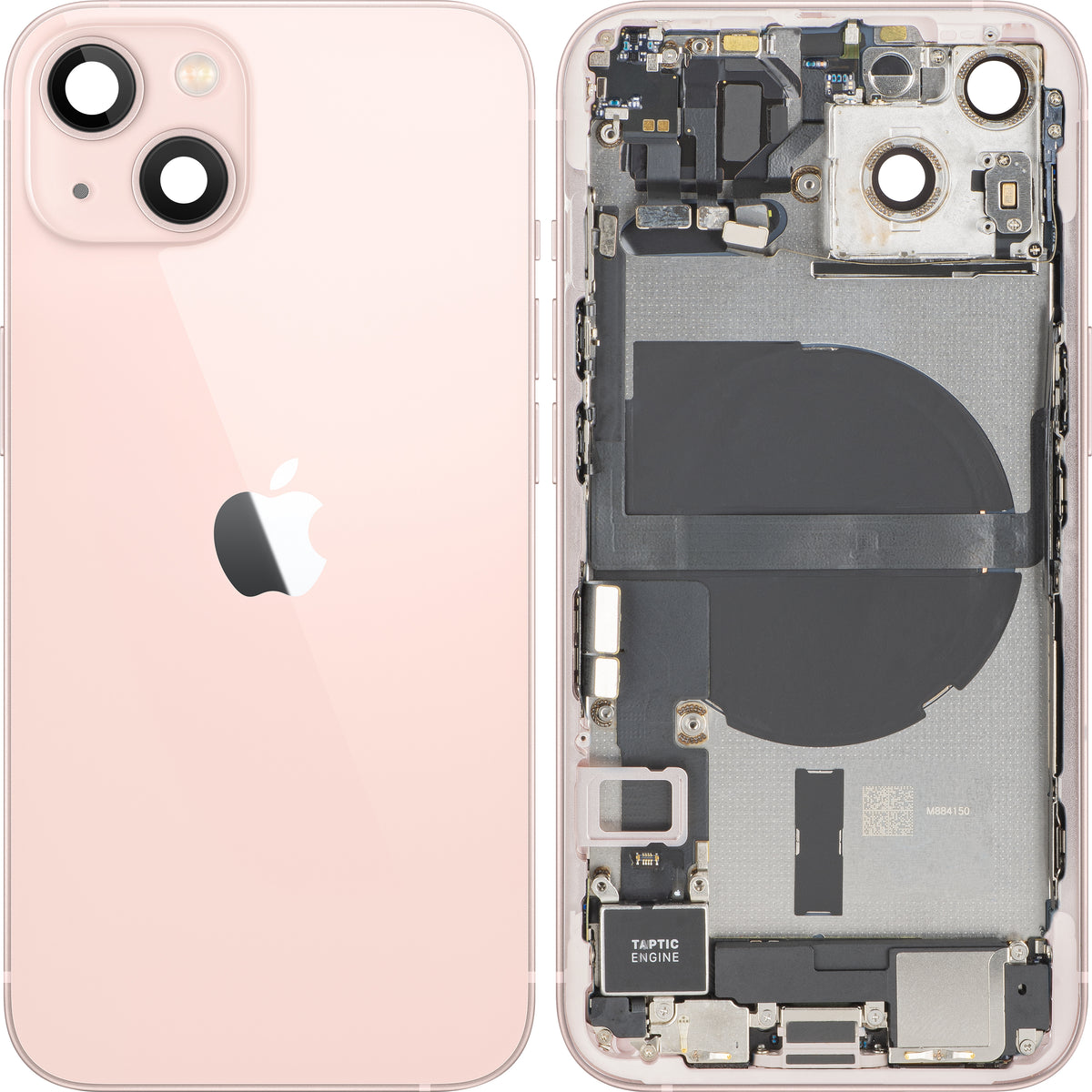 Kryt batérie Apple iPhone 13, so stredným rámom, kompletné diely, ružový, prémiová výmena