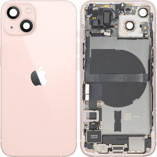 Kryt batérie Apple iPhone 13, so stredným rámom, kompletné diely, ružový, prémiová výmena
