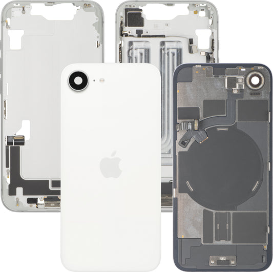 Kryt batérie Apple iPhone 17e, so stredným rámom, kompletné diely, biely, prémiová výmena
