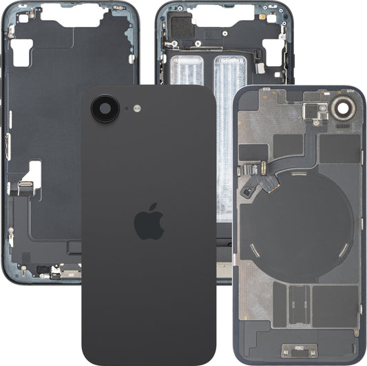 Kryt batérie Apple iPhone 17e, so stredným krytom, kompletné diely, čierny, prémiová výmena