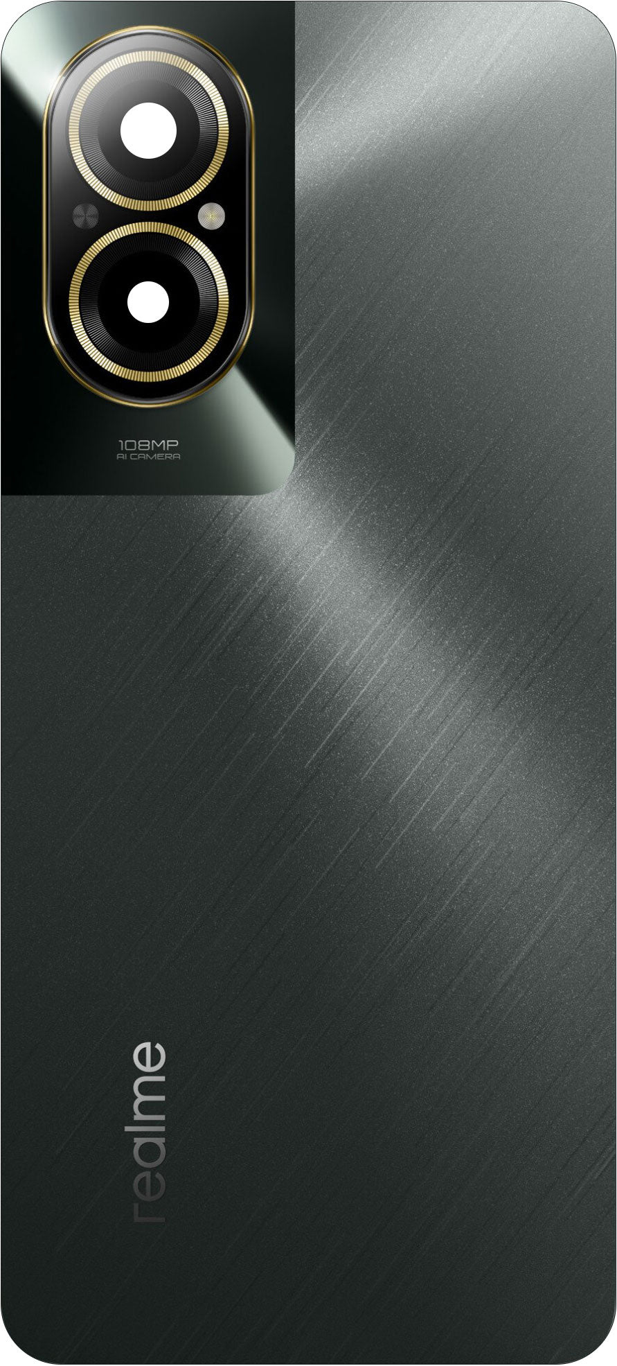 Kryt batérie Realme C67 4G, Čierny (Black Rock), Servisný balíček 621033000167