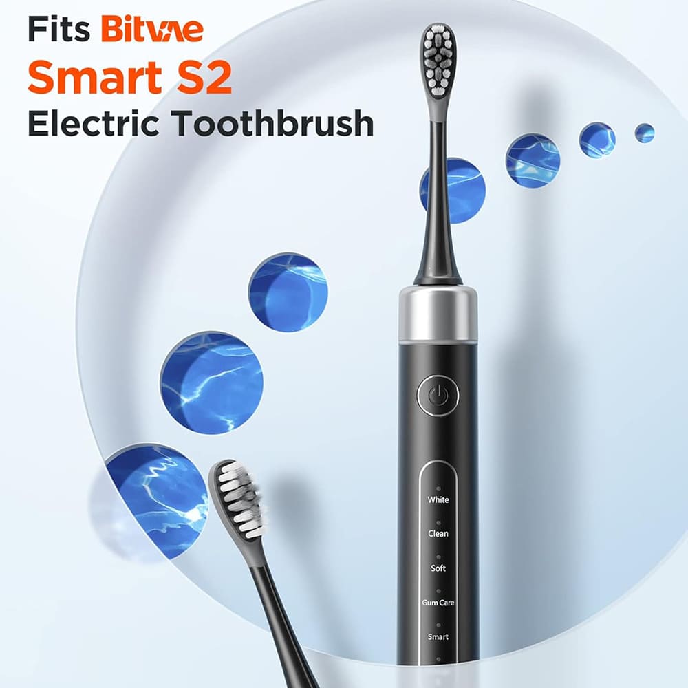 Náhradná hlavica Gum Care pre elektrickú zubnú kefku Bitvae S2 / S3, sada 4 kusy, biela