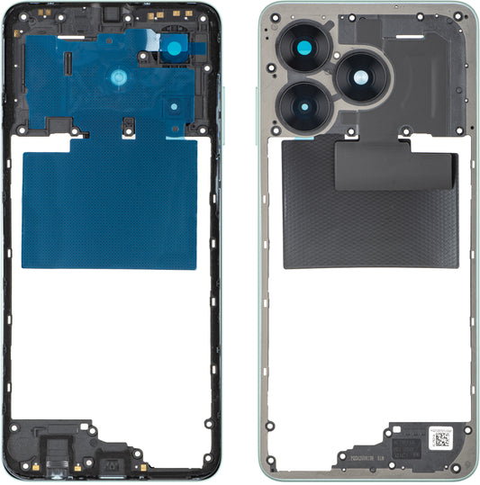 Stredný kryt Honor X5c Plus, Tyrkysová (Cyan Lake), Servisný balíček 9707ACHY