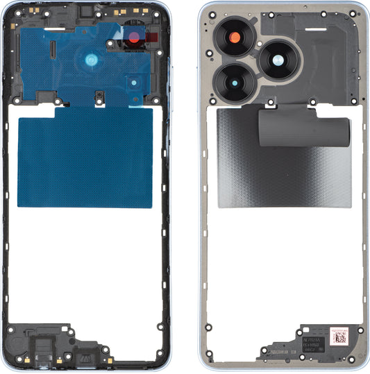 Stredný kryt Honor X5c Plus, Modrý, Servisný balíček 9707ACJE