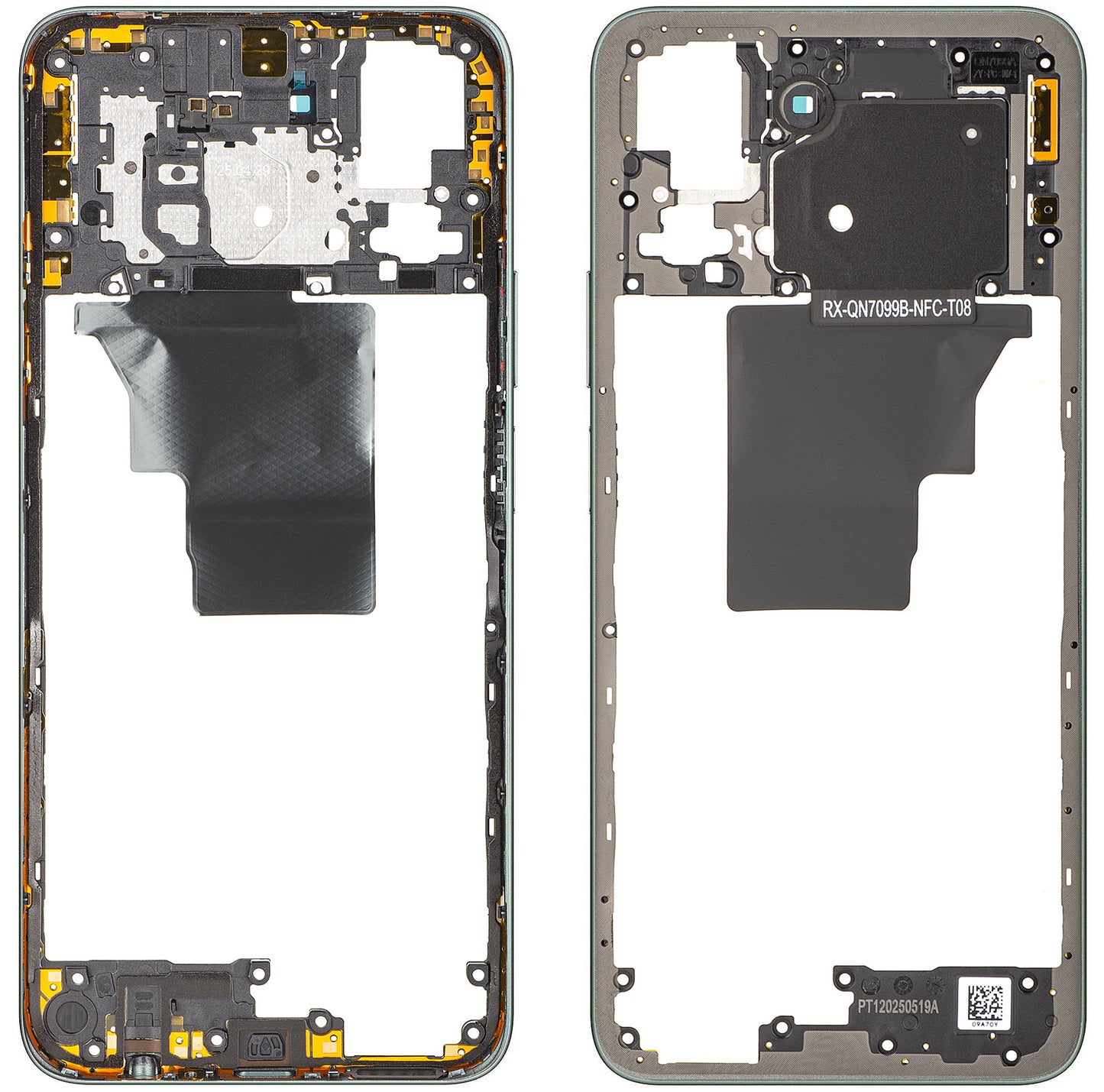 Stredný kryt Honor X7c 5G / 200 Smart, Zelená (Forest Green), Servisný balíček 9707ABNB