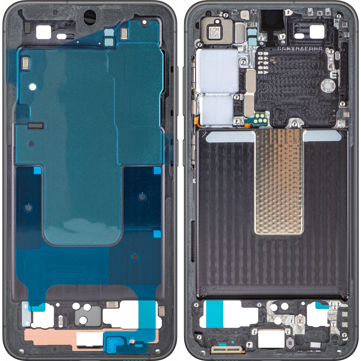 Stredný kryt Samsung Galaxy S23 S911, Čierna (Phantom Black), Service Pack GH96-15624A