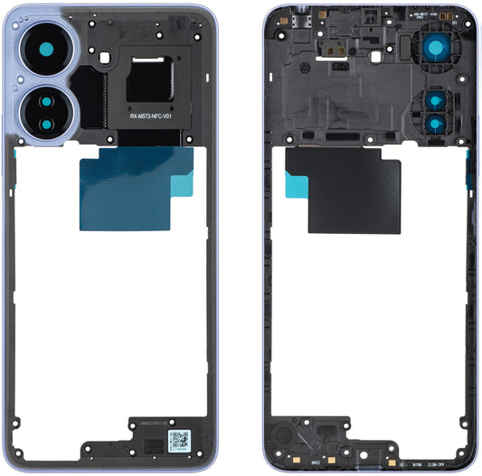 Stredný kryt Xiaomi Poco C65, Fialový, Service Pack 560003C3UP00