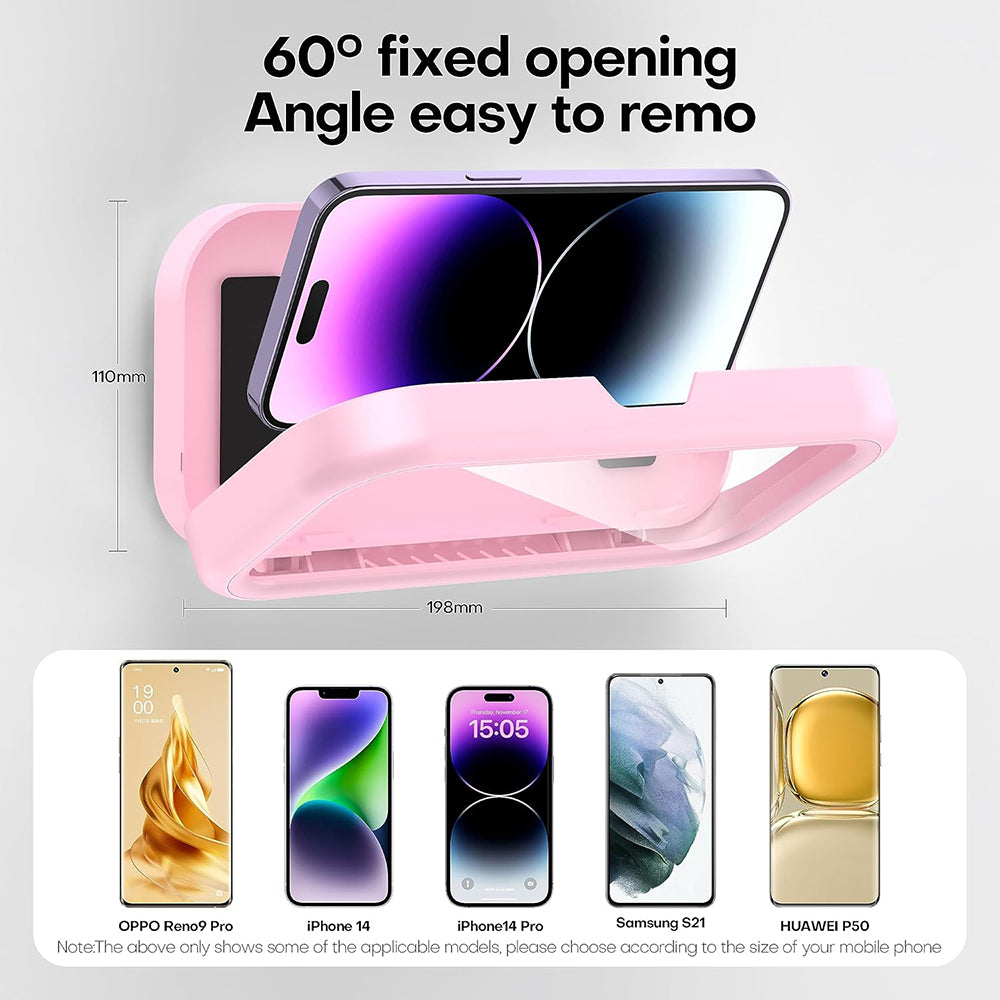 Obal na stenu s dotykovou membránou Techsuit LC-999 pre telefón, vodotesný, ružový.