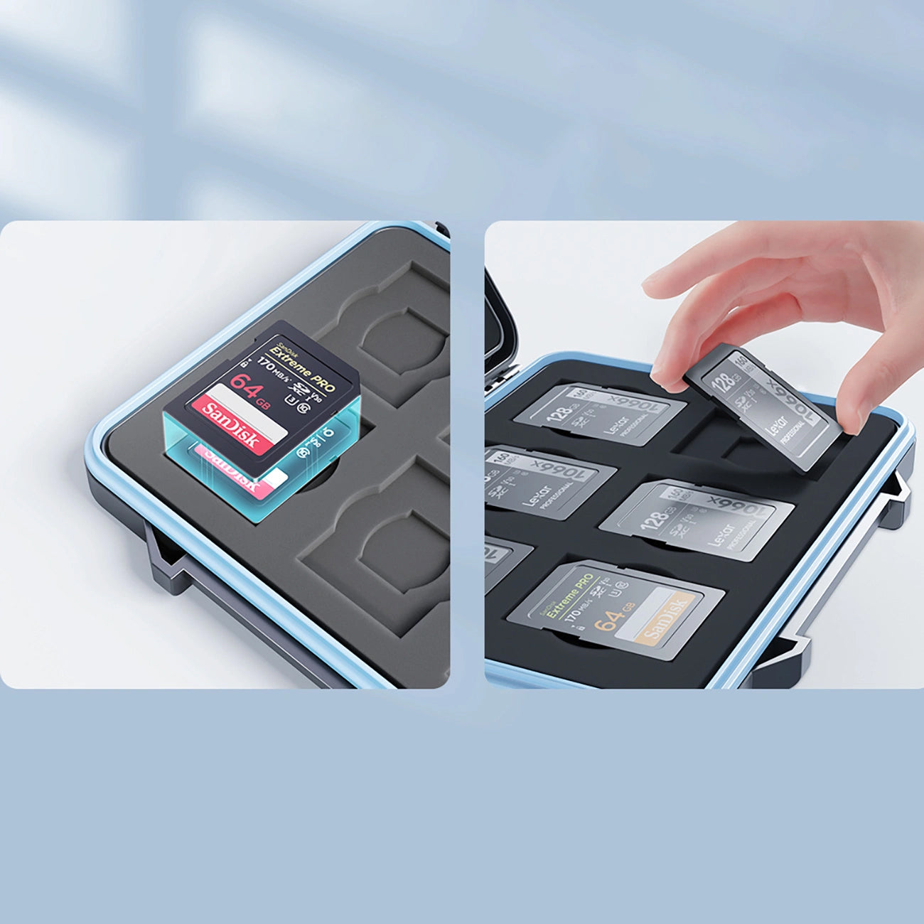 Ochranný obal Orico PHCD-3 pre pamäťové karty SD / microSD, čierny
