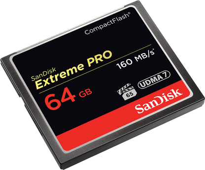 SanDisk Extreme Pro CompactFlash Memory Card, 64GB, UDMA 7 SDCFXPS-064G-X46