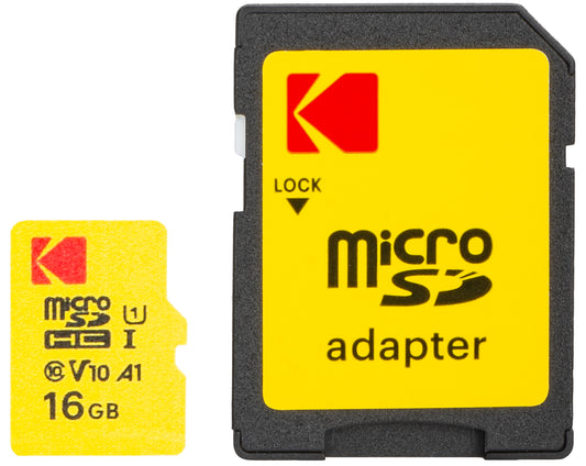 Pamäťová karta microSDHC Kodak Extra Performance, 16 GB, trieda 10 / UHS-1 U1, s adaptérom EKMSDM16GHC10J6
