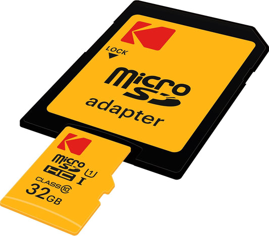 Pamäťová karta microSDHC Kodak Premium Performance, 32Gb, Trieda 10 / UHS-1 U1, S adaptérom EKMSDM32GHC10K