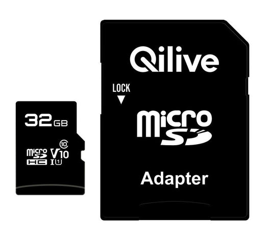 Pamäťová karta microSDHC Qilive Android A1, 32Gb, Trieda 10 / UHS-1 U3, S adaptérom EKMSDM32GHC10U3QL2