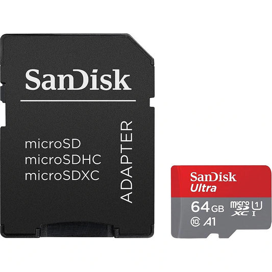 Pamäťová karta microSDXC SanDisk Ultra Android A1, 64Gb, Trieda 10 / UHS-1 U1, S adaptérom SDSQUAB-064G-GN6MA