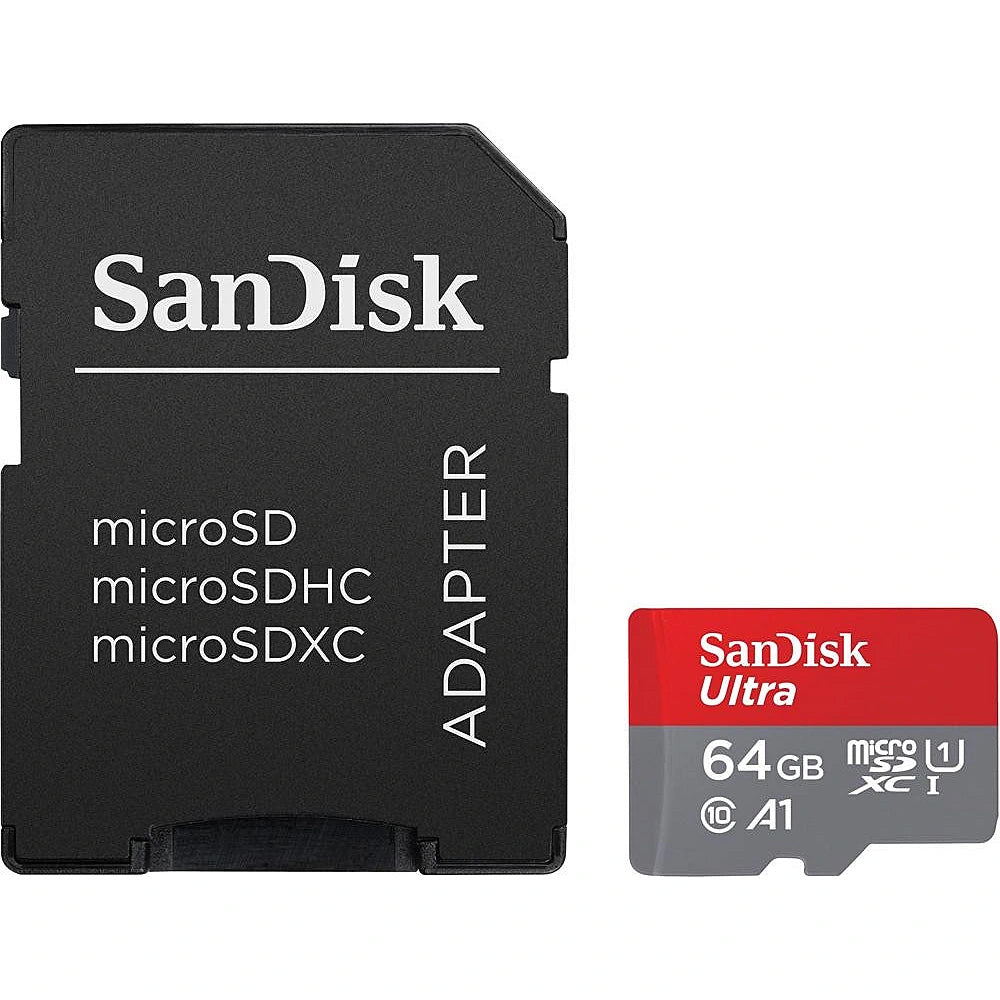 Pamäťová karta microSDXC SanDisk Ultra Android A1, 64Gb, Trieda 10 / UHS-1 U1, S adaptérom SDSQUAB-064G-GN6MA