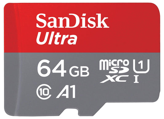 Pamäťová karta microSDXC SanDisk Ultra Android A1, 64Gb, Trieda 10 / UHS-1 U1, S adaptérom SDSQUAB-064G-GN6MA