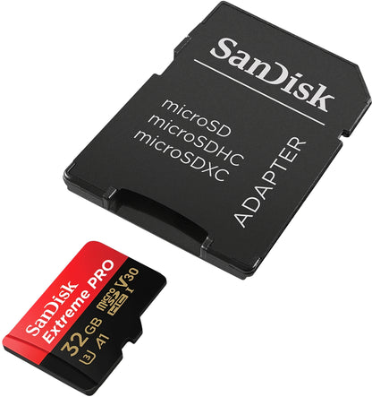 Pamäťová karta microSDHC SanDisk Extreme Pro, 32Gb, Trieda 10 / UHS-1 U3, S adaptérom SDSQXCG-032G-GN6MA