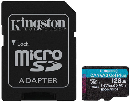 Pamäťová karta microSDXC Kingston Canvas Go Plus Android A2, 128Gb, Trieda 10 / UHS-1 U3, S adaptérom SDCG4/128GB