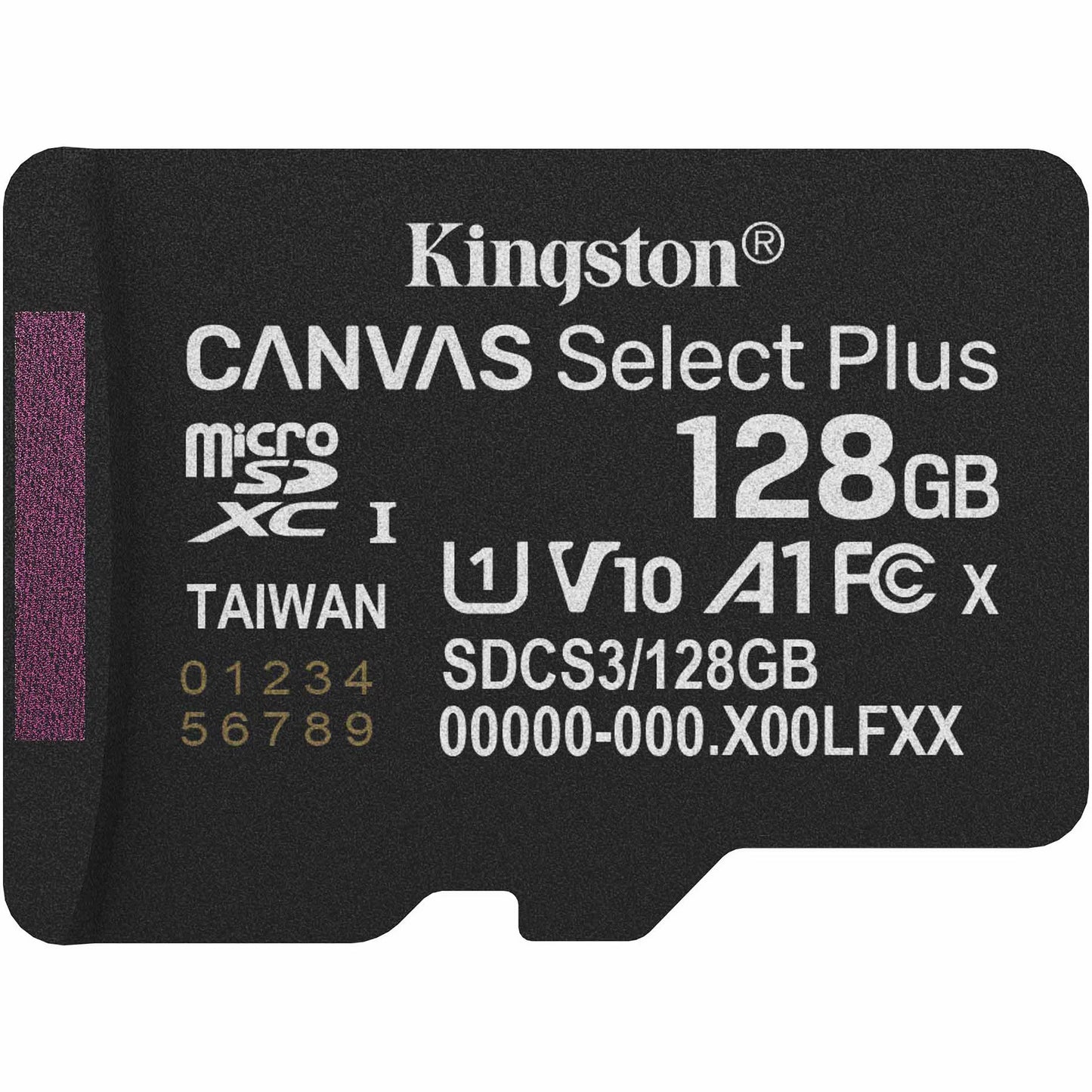 Pamäťová karta microSDXC Kingston Canvas Select Plus Android A1, 128Gb, Trieda 10 / UHS-1 U1 SDCS3/128GBSP