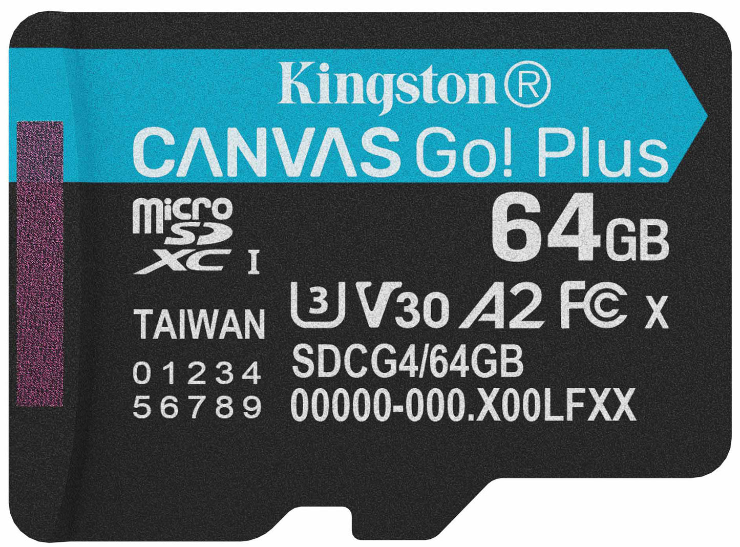 Pamäťová karta microSDXC Kingston Canvas Go Plus Android A2, 64Gb, Trieda 10 / UHS-1 U3 SDCG4/64GBSP