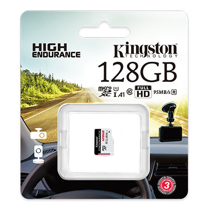 Pamäťová karta microSDXC Kingston Endurance, 128Gb, Trieda 10 / UHS-1 U1 SDCE/128GB