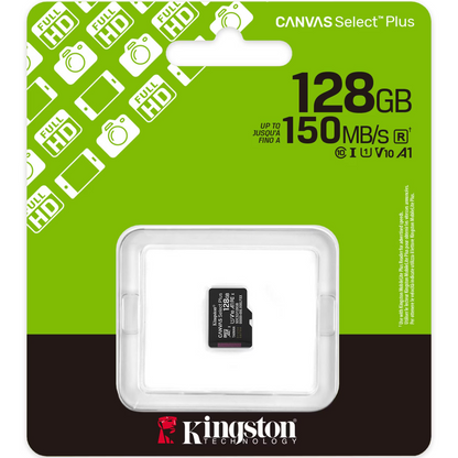 Pamäťová karta microSDXC Kingston Canvas Select Plus Android A1, 128Gb, Trieda 10 / UHS-1 U1 SDCS3/128GBSP