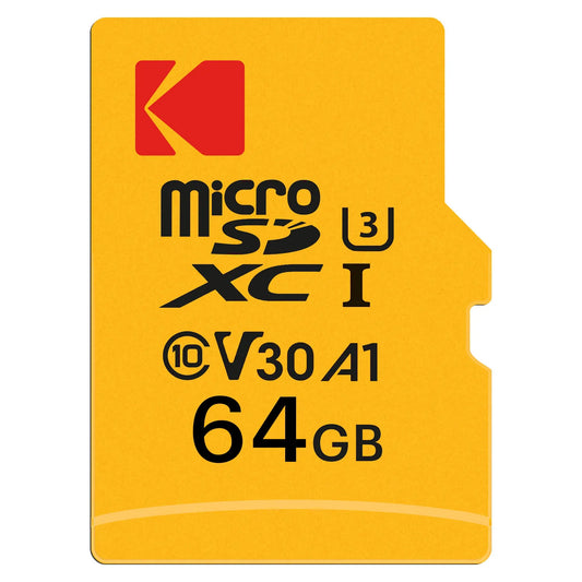 Pamäťová karta microSDXC Kodak Ultra Performance, 64Gb, Trieda 10 / UHS-1 U3, S adaptérom EKMSDM64GXC10HPRK