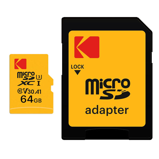 Pamäťová karta microSDXC Kodak Ultra Performance, 64Gb, Trieda 10 / UHS-1 U3, S adaptérom EKMSDM64GXC10HPRK