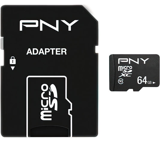 Pamäťová karta microSDXC PNY Performance Plus, 64Gb, Trieda 10, S adaptérom P-SDU64G10PPL-GE