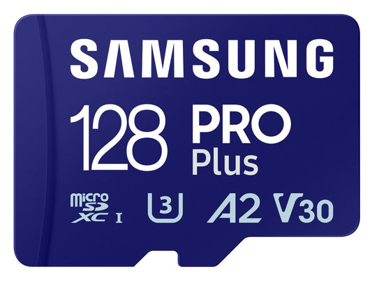 Pamäťová karta microSDXC Samsung PRO Plus, 128Gb, Trieda 10 / UHS-1 U3, s čítačkou kariet MB-MD128SB/WW