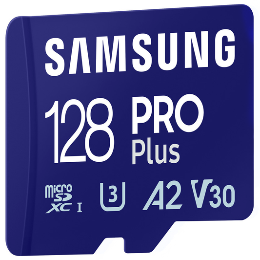 Pamäťová karta microSDXC Samsung PRO Plus, 128Gb, Trieda 10 / UHS-1 U3, S adaptérom MB-MD128SA/EU