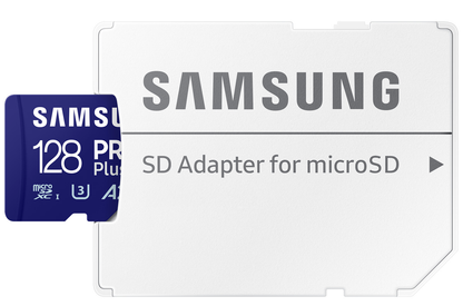 Pamäťová karta microSDXC Samsung PRO Plus, 128Gb, Trieda 10 / UHS-1 U3, S adaptérom MB-MD128SA/EU