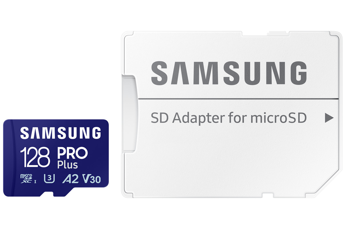 Pamäťová karta microSDXC Samsung PRO Plus, 128Gb, Trieda 10 / UHS-1 U3, S adaptérom MB-MD128SA/EU