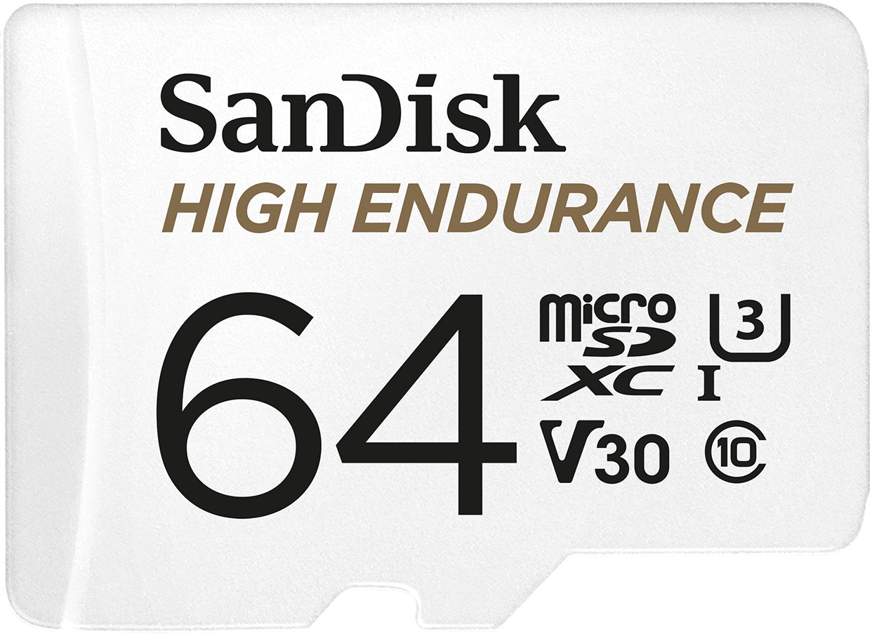 Pamäťová karta microSDXC SanDisk High Endurance, 64Gb, Trieda 10 / UHS-1 U3, S adaptérom SDSQQNR-064G-GN6IA