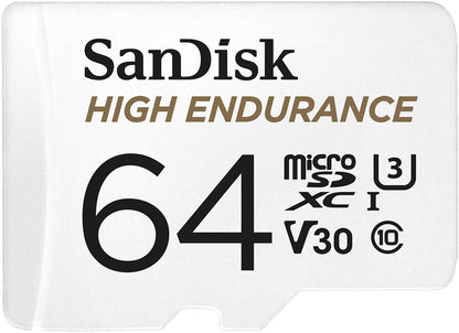 Pamäťová karta microSDXC SanDisk High Endurance, 64Gb, Trieda 10 / UHS-1 U3, S adaptérom SDSQQNR-064G-GN6IA