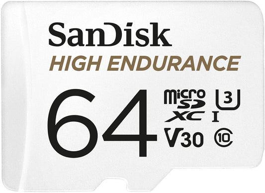Pamäťová karta microSDXC SanDisk High Endurance, 64Gb, Trieda 10 / UHS-1 U3, S adaptérom SDSQQNR-064G-GN6IA