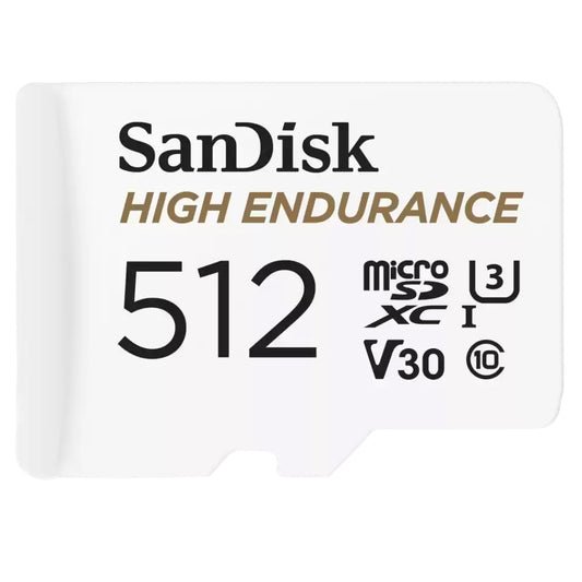 Pamäťová karta microSDXC SanDisk High Endurance, 512Gb, Trieda 10 / UHS-1 U3, S adaptérom SDSQQNR-512G-GN6IA