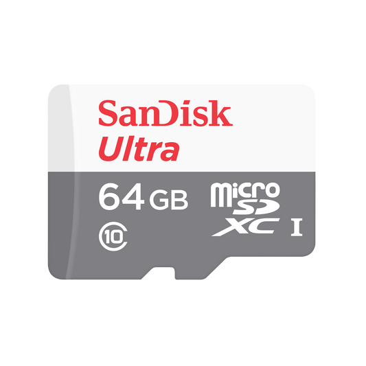 SanDisk Ultra microSDXC Memory Card, 64Gb, Class 10, With Adapter SDSQUNR-064G-GN6TA