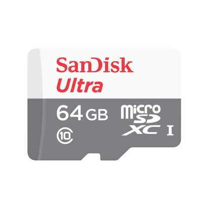 Pamäťová karta microSDXC SanDisk Ultra, 64Gb, Trieda 10, S adaptérom SDSQUNR-064G-GN6TA