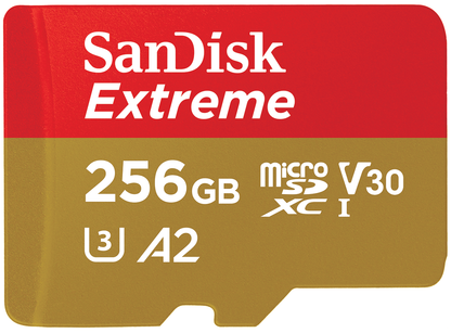 Pamäťová karta microSDXC SanDisk Extreme, 256Gb, Trieda 10 / UHS-1 U3 SDSQXAV-256G-GN6MN